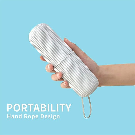 Capsule Shape Travel Toothbrush Toothpaste Case Holder Portable Toothbrush Storage Plastic Toothbrush Holder (Random Color)