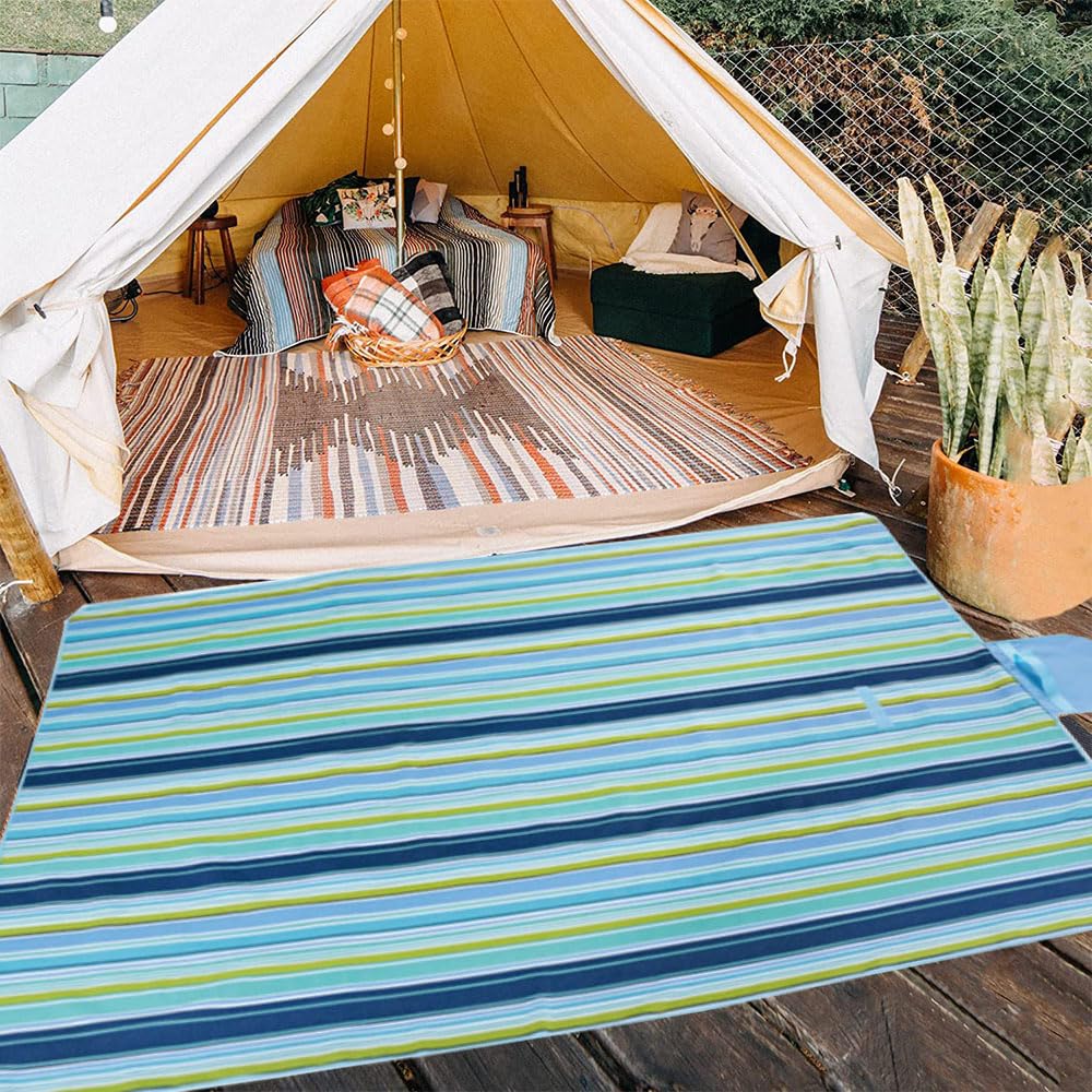 Beach Blanket Outdoor Picnic Blankets Mat 80"x60" Extra Large Waterproof Sand Proof Camping Blanket Lightweight Folding Portable Travel...