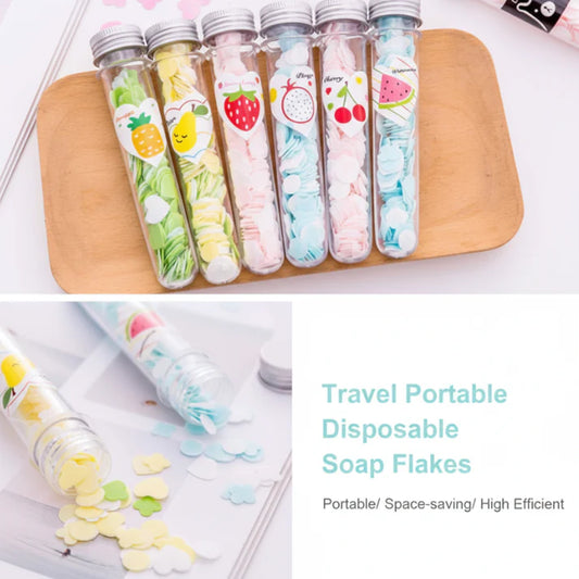 2 Pc Portable Disposable Paper Soap – Pocket-Friendly Travel Soap Sheets (Random Color & Fragrance)