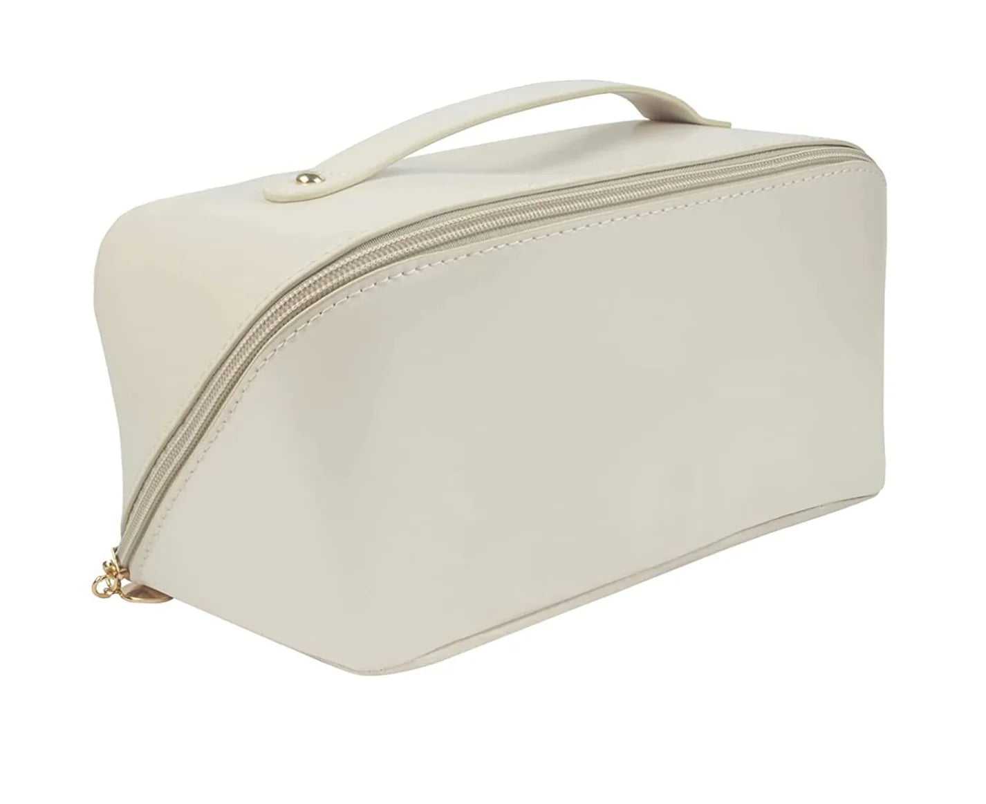 Large Capacity Travel Cosmetic Bag – Waterproof Leather Makeup Organizer with Compartments (Pack of 1)