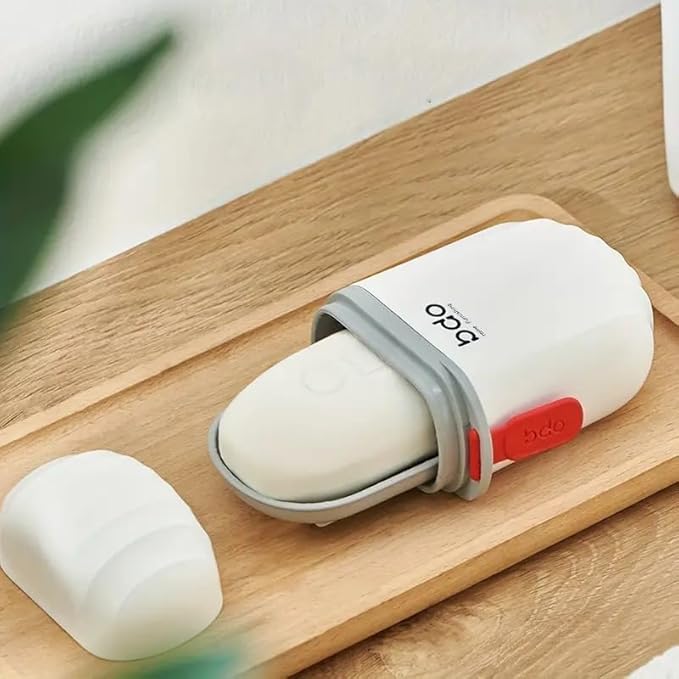 Portable Waterproof Leakproof Travel Soap Box Case With Lid Draining Soap Bar Holder Plastic Soap Case Box Holder Dish Container For Bathroom Outdoors Travel Camping (1Pcs), White