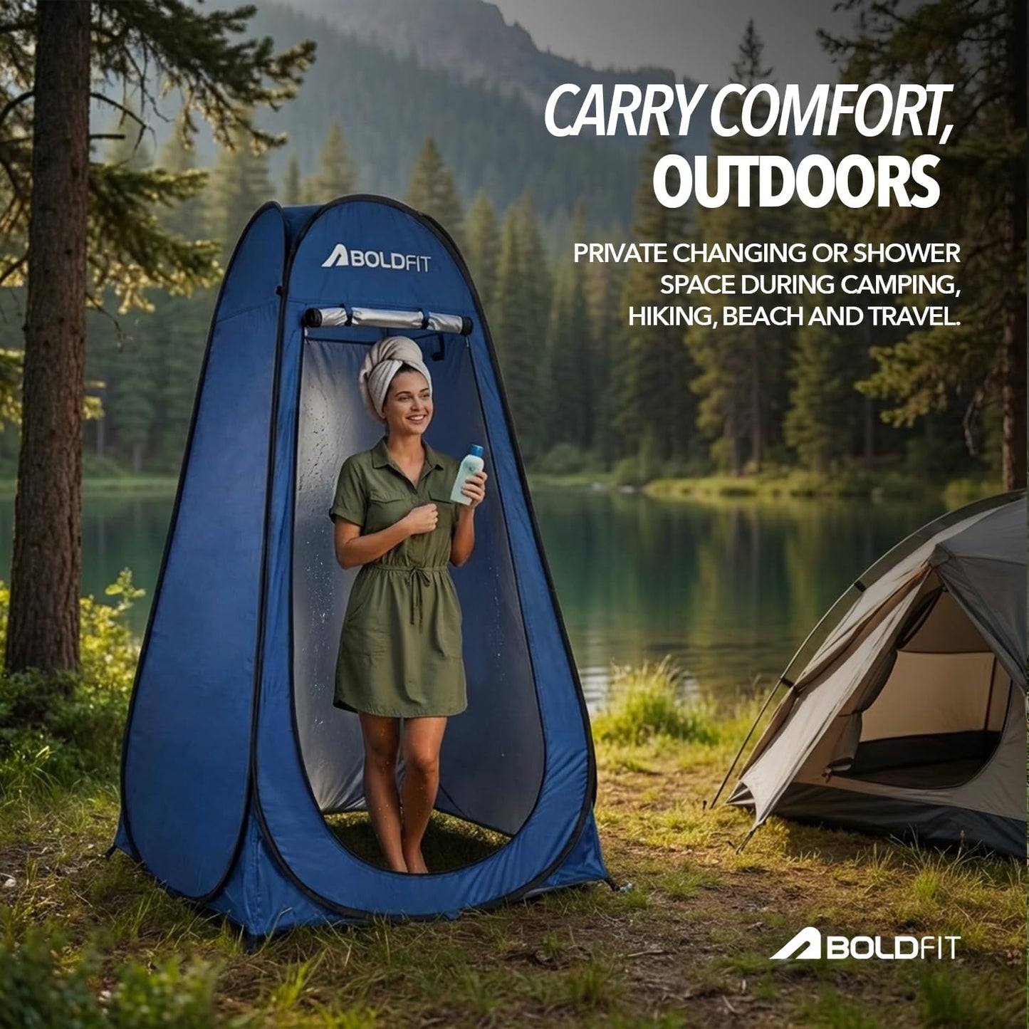 Instant Pop-Up Privacy Tent for Camping & Travel, Waterproof Portable Changing Room, Shower & Toilet Tent with UV Protection, Foldable Outdoor Shelter for Beach, Hiking & Camping Use