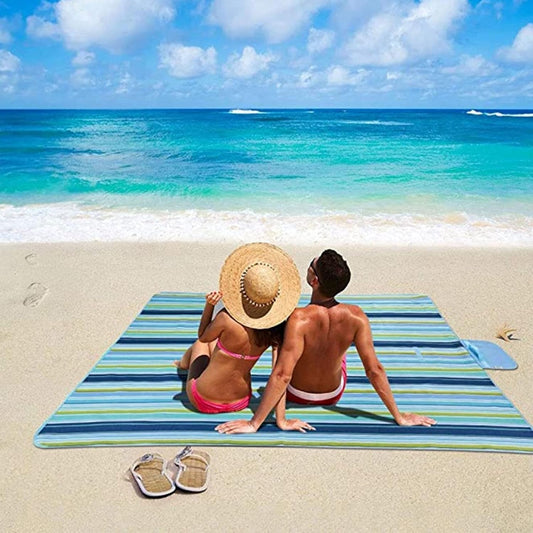 Beach Blanket Outdoor Picnic Blankets Mat 80"x60" Extra Large Waterproof Sand Proof Camping Blanket Lightweight Folding Portable Travel...