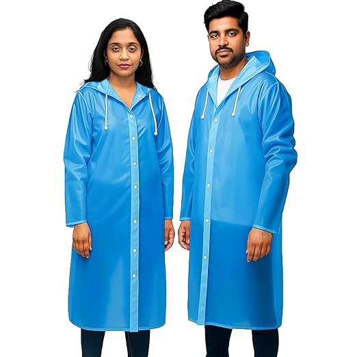 Waterproof Rain Coat Hooded Universal Outdoor Water Resistant Portable Suit for Men Women Boys & Girls (Universal Size, 1 Pc random color))