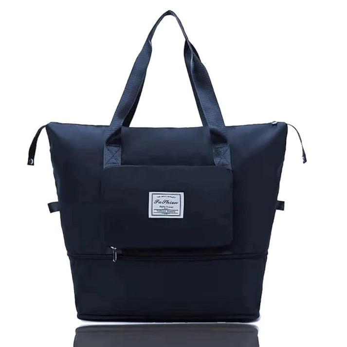 Oxford Fabric Large Capacity Travel Bag – Foldable & Expandable Waterproof Duffel Bag  Collapsible Handbag for Travel, Gym, Overnight & Weekend Trips(Random Color)