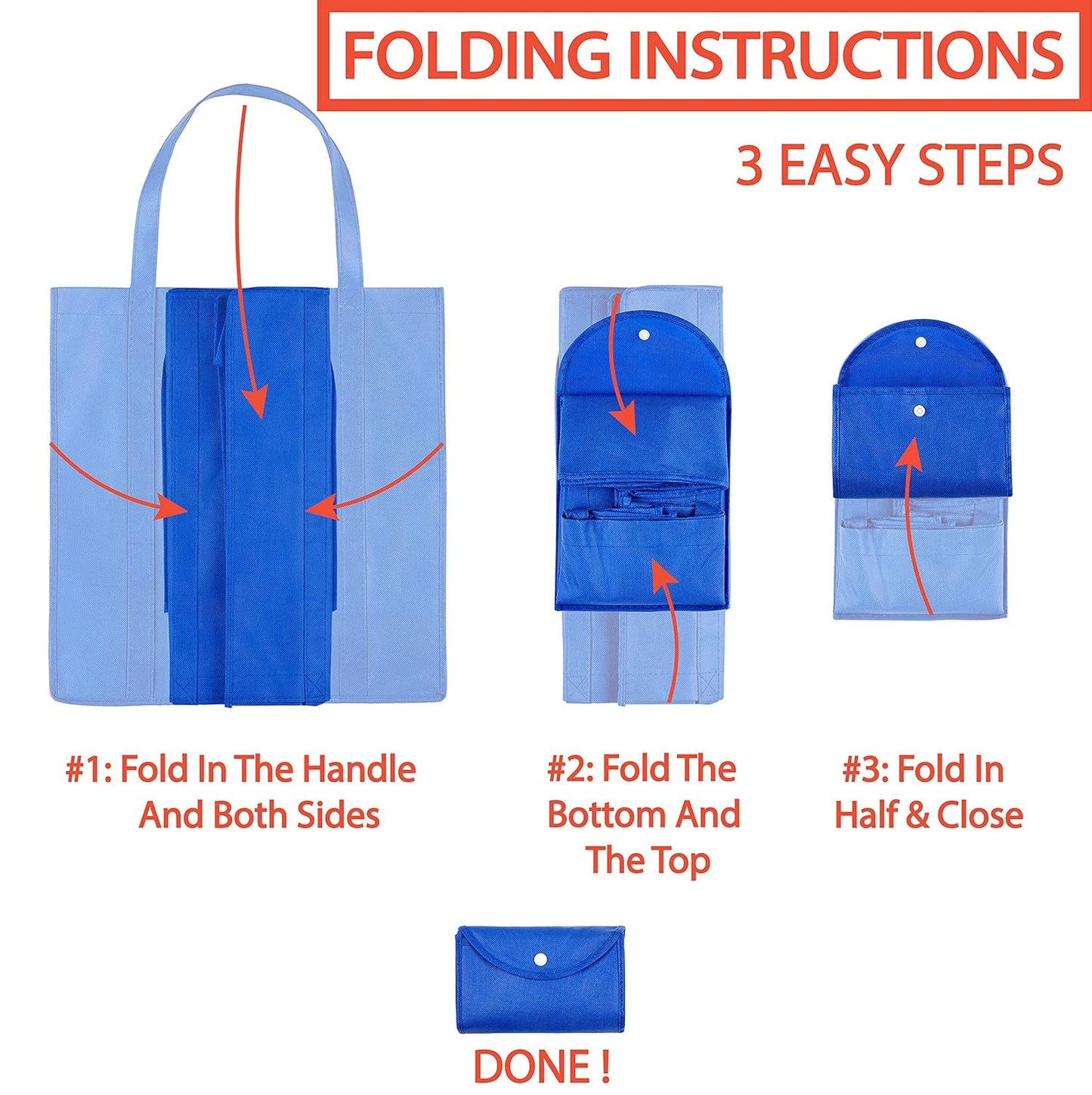 Reusable Foldable Grocery Bags – Extra Large, Heavy-Duty & Eco-Friendly Shopping Tote with Pouch (Random Color – Pack of 1)