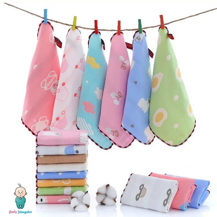 Cute Cartoon Baby Burp Towel – Soft Cotton Cloth (Random Print-Pack of 1)
