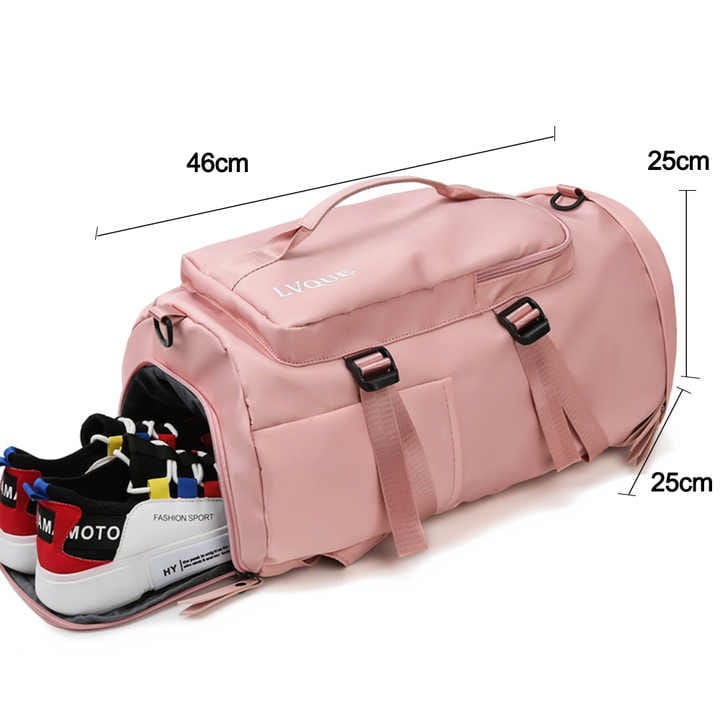 Travel Duffel Bags with Shoe Compartment &amp; Dry Wet Separated Storage Pocket, Waterproof Fitness Workout Tote Yoga Handbag for Unisex
